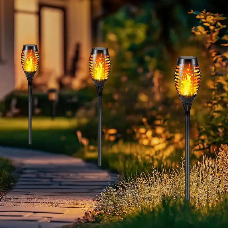 Solar LED Tuinlampen Flikkerend Vuur Effect Set van 4/8/12