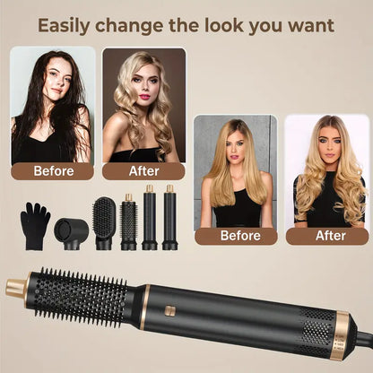 Haarstyling Set 5-in-1 Föhn Krultang Steilborstel Compleet