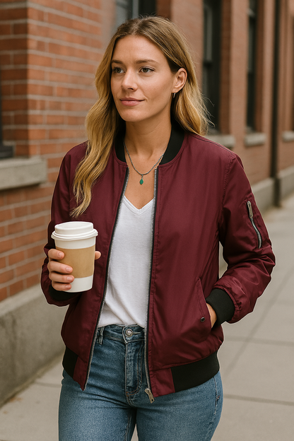 Femke™ – Dames Bomberjas Trendy Design en Comfort voor Elke Gelegenheid-2