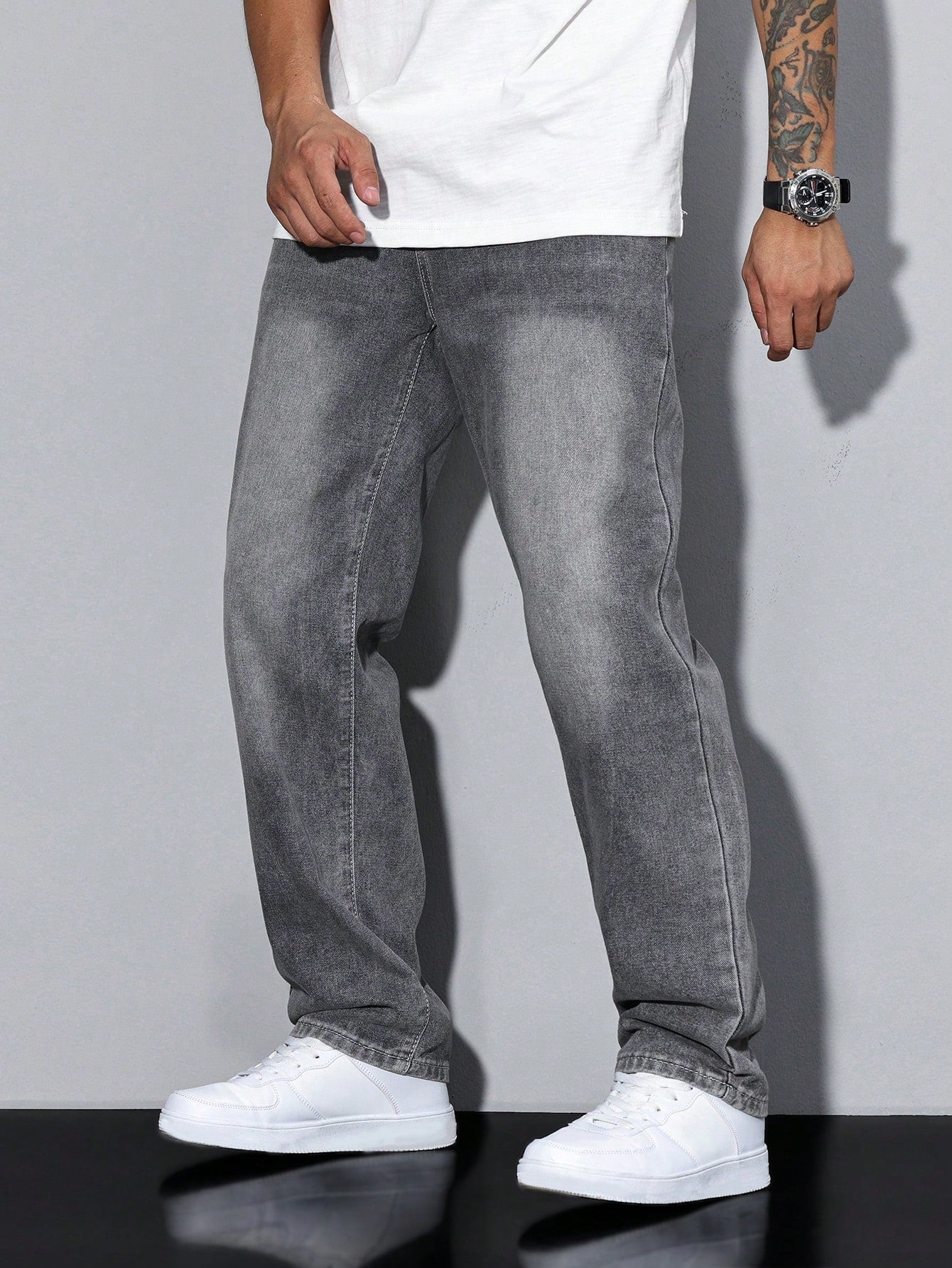 Heren Jeans Daan Effen Blauw Casual Mode