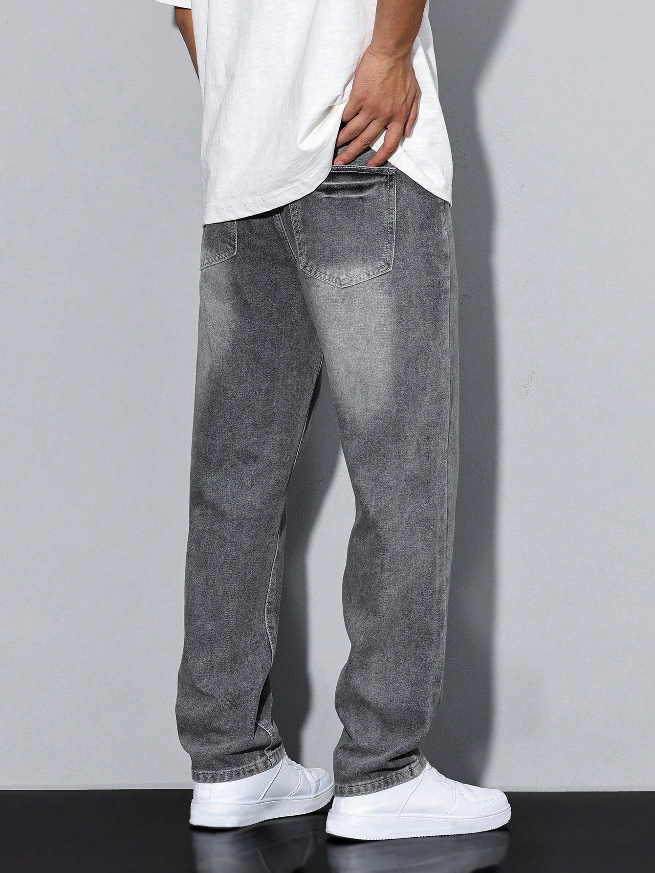 Heren Jeans Daan Effen Blauw Casual Mode