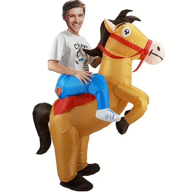 Opblaasbaar Paardenkostuum Volwassenen Cowboy Stijl Feestkleding