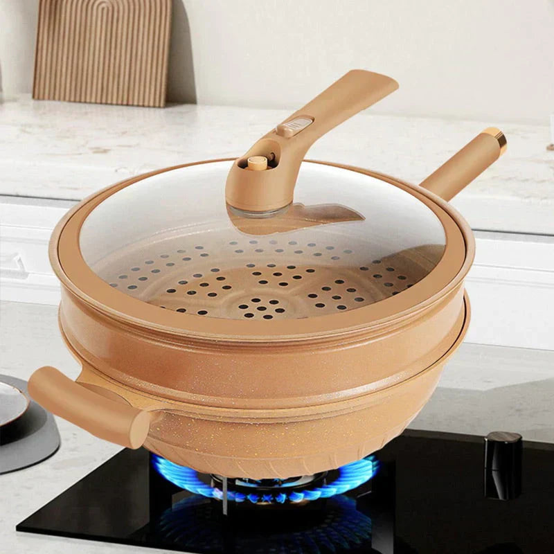 Wokpan met Antiaanbaklaag Non-Stick Geschikt voor Inductie - Velinix