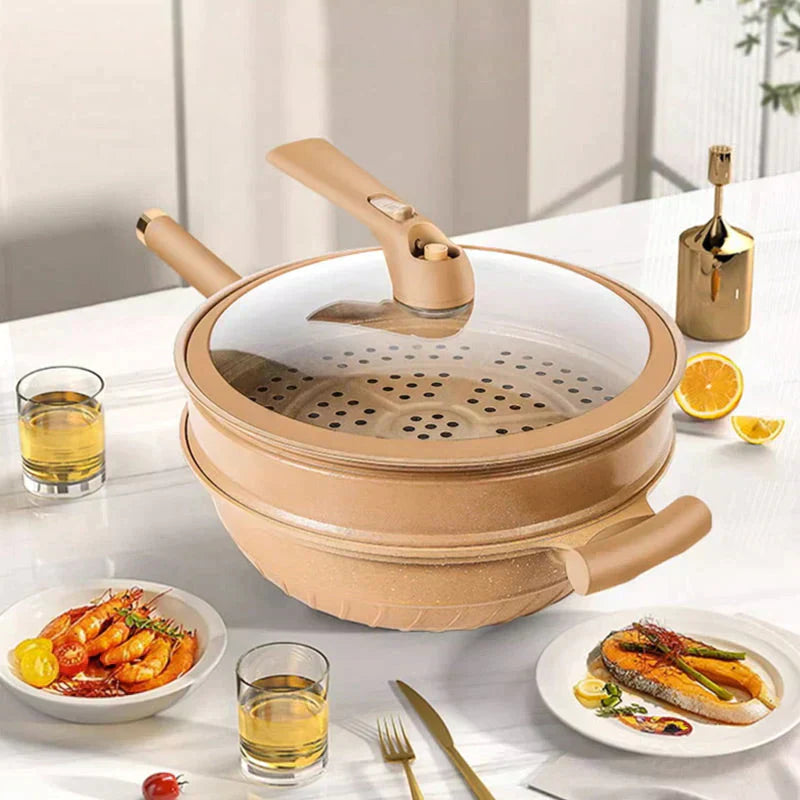 Wokpan met Antiaanbaklaag Non-Stick Geschikt voor Inductie