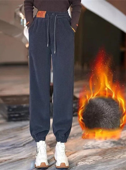 Warme Joggingbroek met Pluche Voering Casual Dames