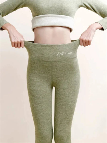 Dames Fleece Broek Warm en Comfortabel met Shaping Effect