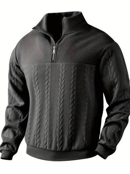 Herenpullover met Rits Vintage Stijl Victor
