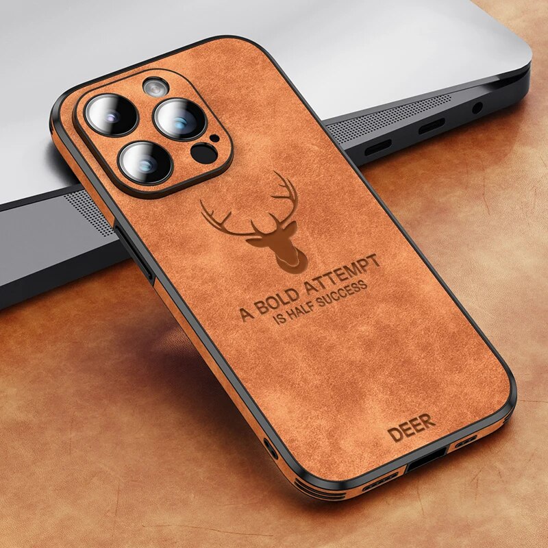 iPhone Hoesje Echt Leer Schokbestendig Stijlvol Design