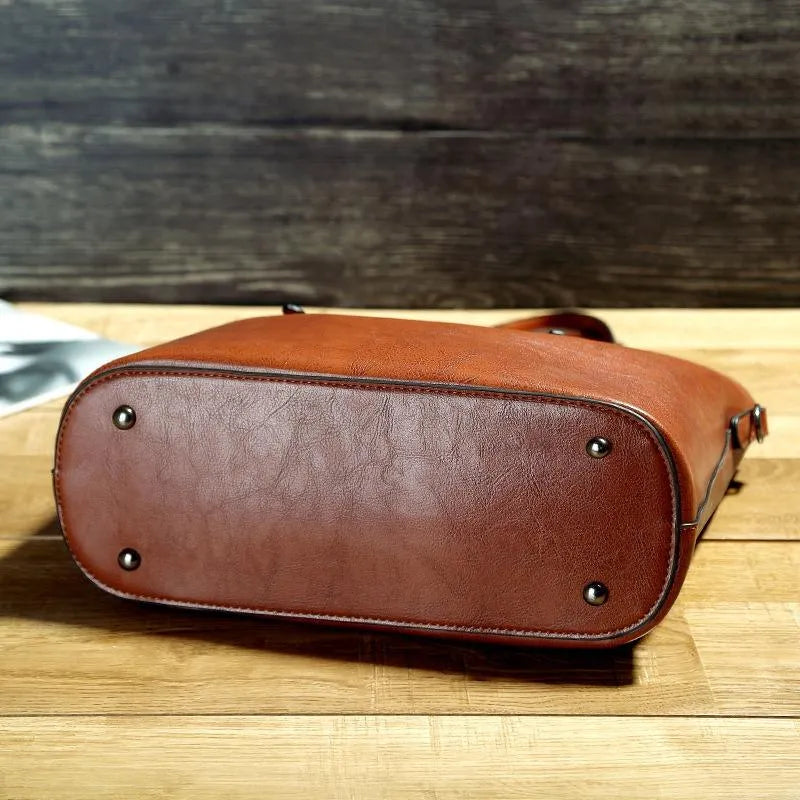 Crossbody Tas voor Dames Lederlook Camel Kleur