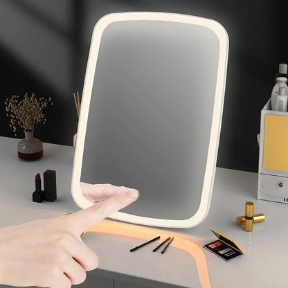 LED Make-uplamp Draagbaar met Spiegel en USB Oplader