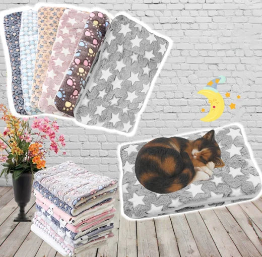 Zachte Kattendeken met Kattenprint - Hypoallergeen en Machinewasbaar - Velinix