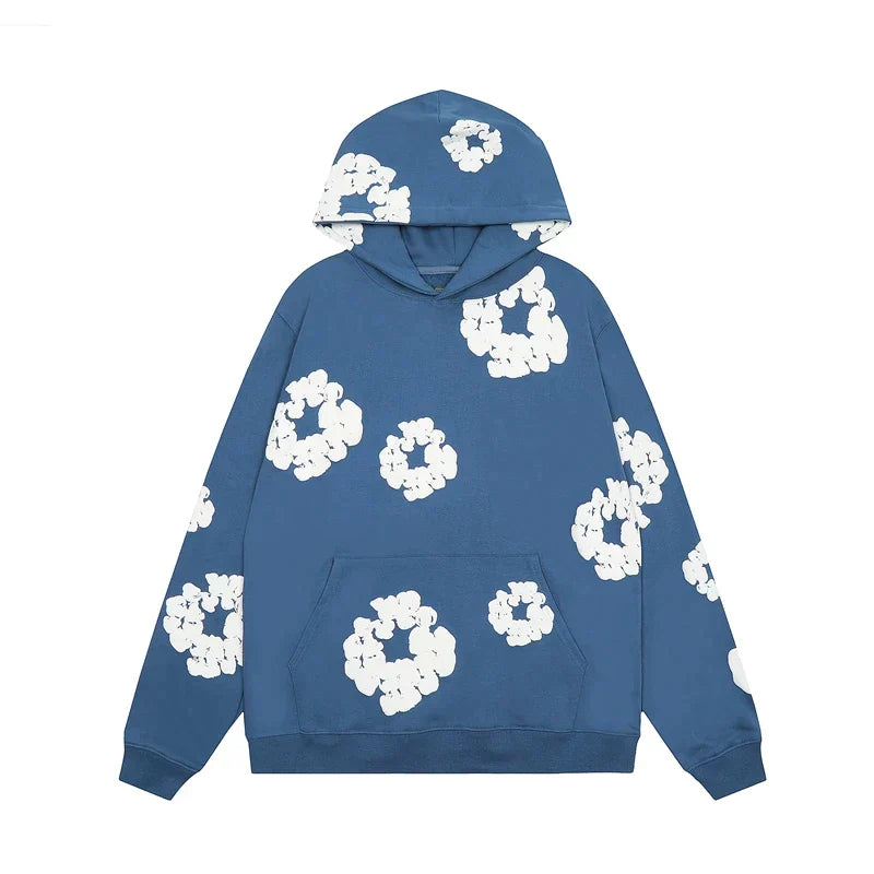 Heren Hoodie Bloemenprint Katoen Casual Fit - Velinix