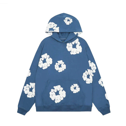 Heren Hoodie Bloemenprint Katoen Casual Fit - Velinix