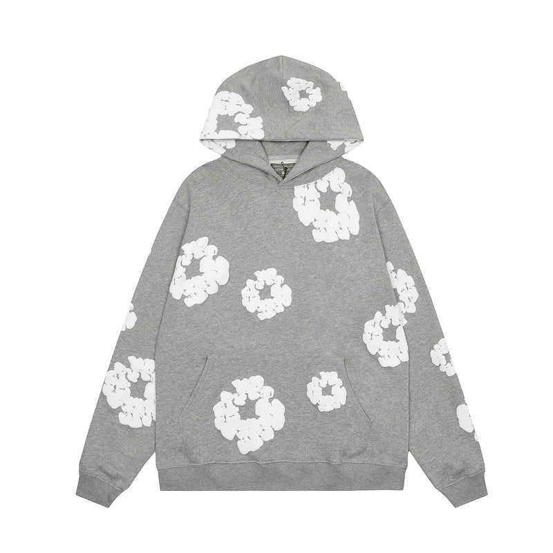 Heren Hoodie Bloemenprint Katoen Casual Fit