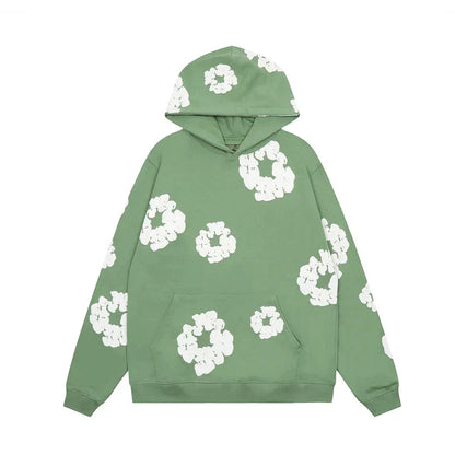Heren Hoodie Bloemenprint Katoen Casual Fit