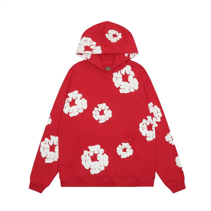 Heren Hoodie Bloemenprint Katoen Casual Fit