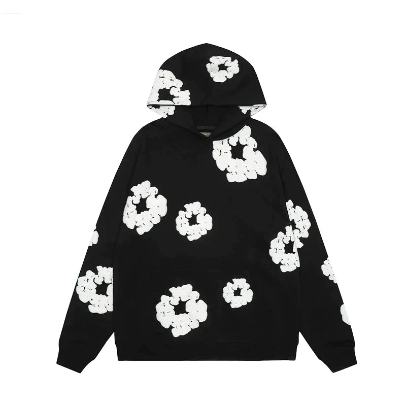 Heren Hoodie Bloemenprint Katoen Casual Fit