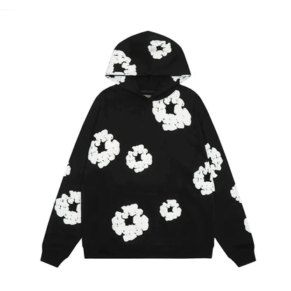 Heren Hoodie Bloemenprint Katoen Casual Fit