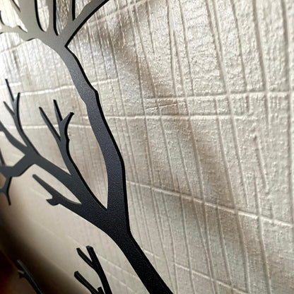Wanddecoratie Metaal Vogels op Tak Natuurlijk Design