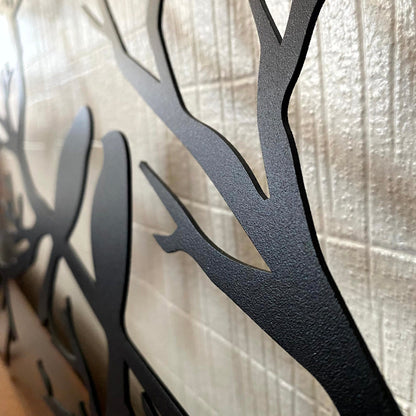 Wanddecoratie Metaal Vogels op Tak Natuurlijk Design
