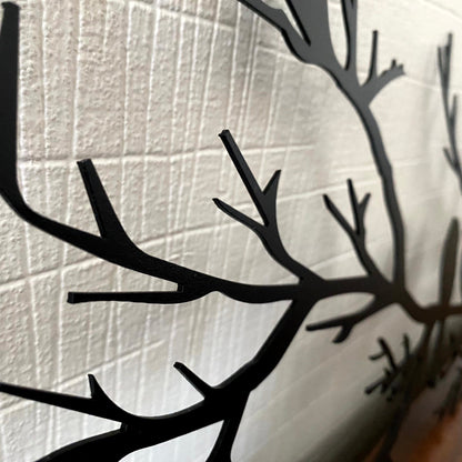 Wanddecoratie Metaal Vogels op Tak Natuurlijk Design
