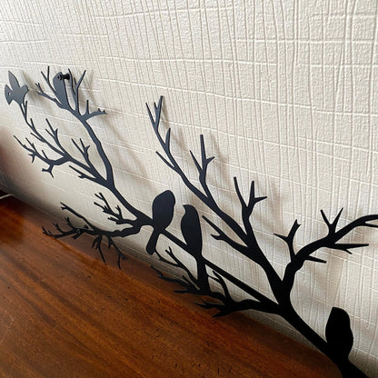Wanddecoratie Metaal Vogels op Tak Natuurlijk Design