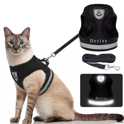 Kattenharnas Reflecterend Veilig voor Avondwandelingen - Velinix