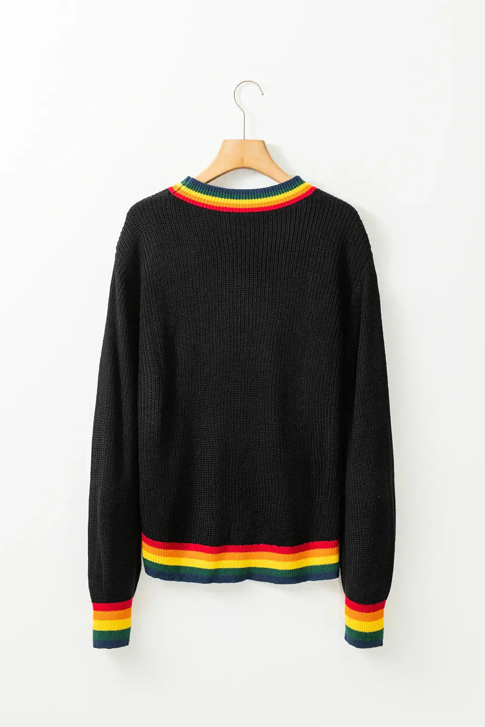 Kersttrui Regenboog Rand Fel en Vrolijk