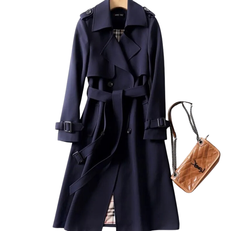 Dames Trenchcoat Elegante Warme Luxe Jas