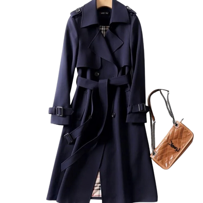 Dames Trenchcoat Elegante Warme Luxe Jas