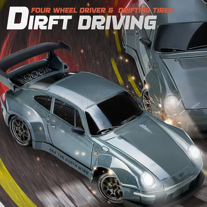 RC Drift Auto 1:24 met LED Wielen – 4WD Oplaadbaar Race Speelgoed