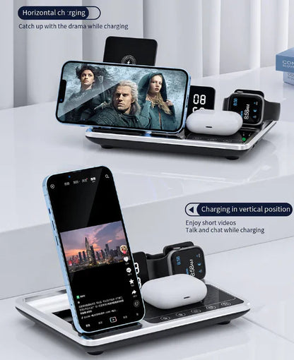 Draadloos Oplaadstation 4-in-1 voor iPhone, Apple Watch en AirPods Snell