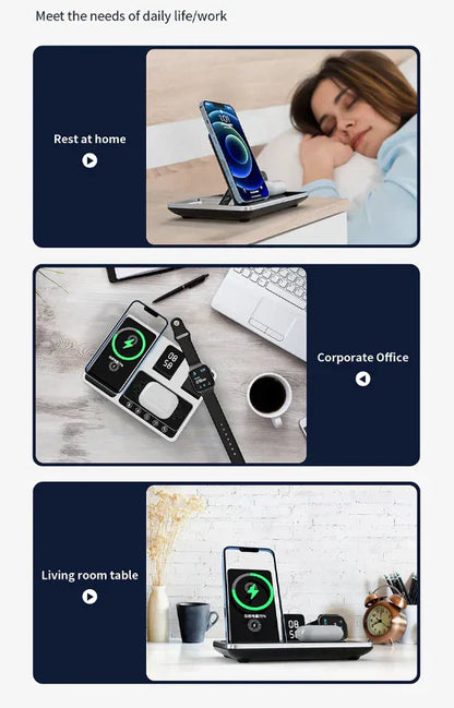 Draadloos Oplaadstation 4-in-1 voor iPhone, Apple Watch en AirPods Snell