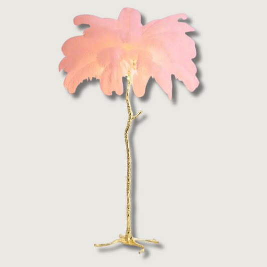 Nordic Vloerlamp met Struisvogelveren Luxe Design - Velinix