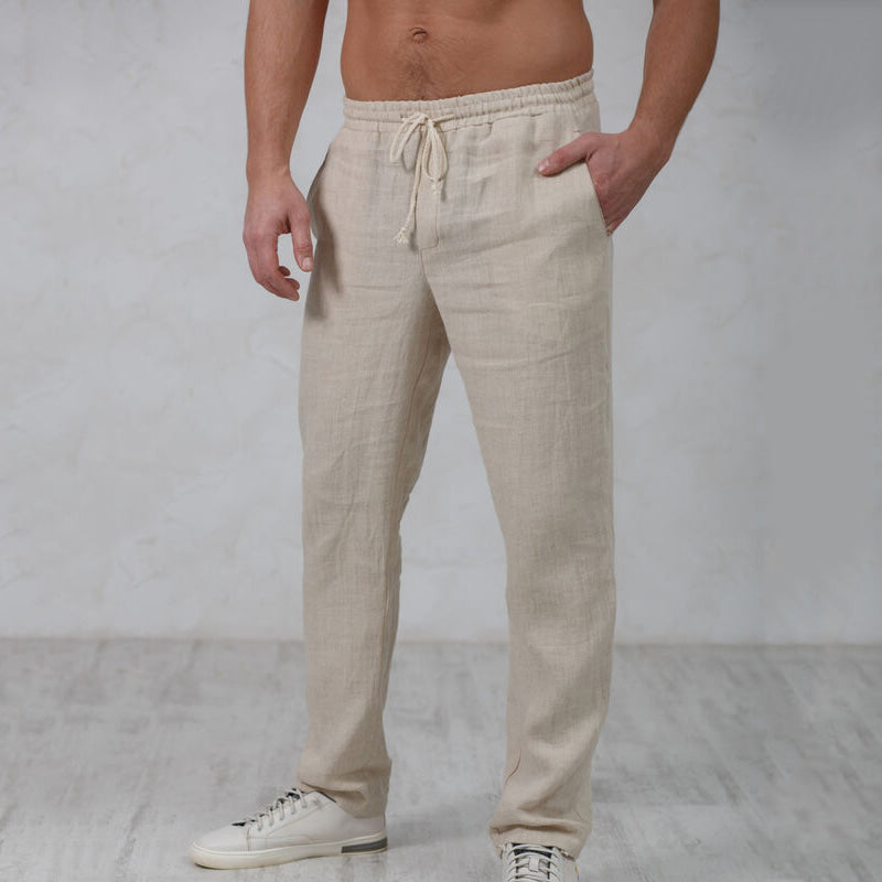 Heren Linnen Broek – Luchtig en Comfortabel Model voor Zomer - Velinix
