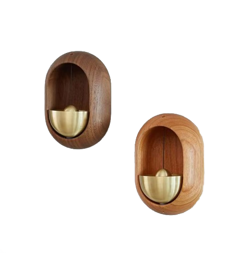 Houten Deurbel Elegante Design met Zen Geluid - Velinix