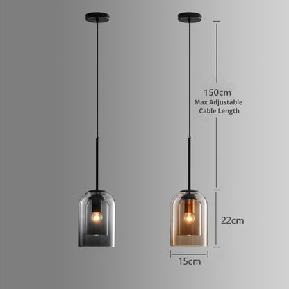 Glas Hanglamp Dubbelglas Elegante Lichtsfeer