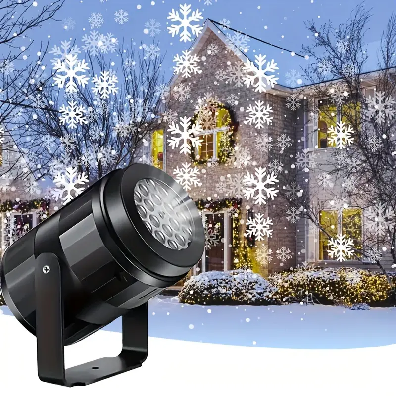 Kerstprojector LED Lichtshow Sneeuwvlokken voor Binnen en Buiten