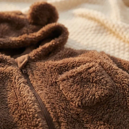 Pluche Baby Romper Warme Winter Outfit voor Baby