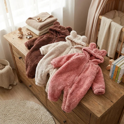 Pluche Baby Romper Warme Winter Outfit voor Baby