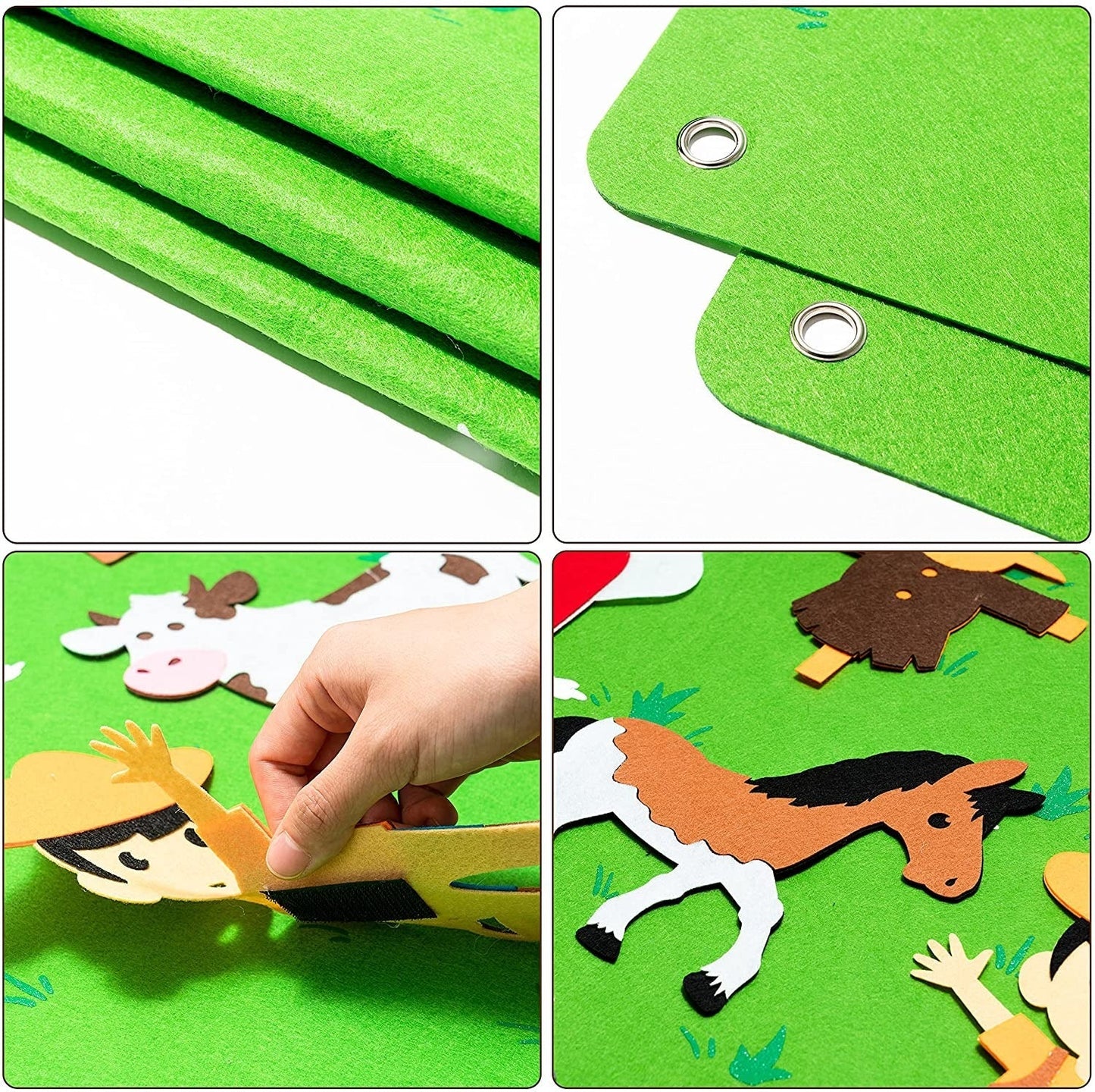 Viltbord voor Kinderen met Dierenfiguren Interactief Speelbord