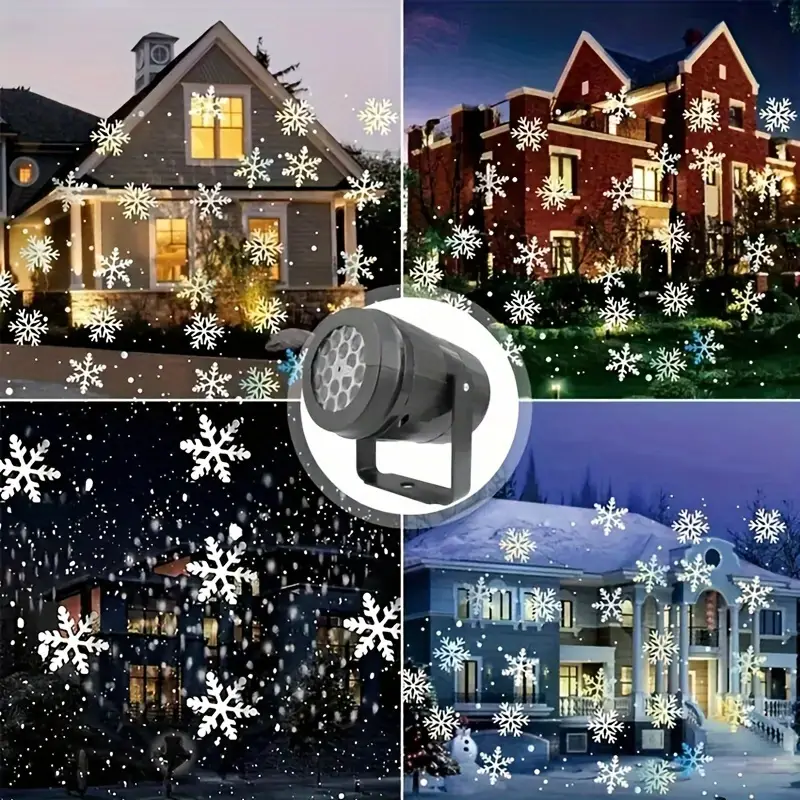 Kerstprojector LED Lichtshow Sneeuwvlokken voor Binnen en Buiten
