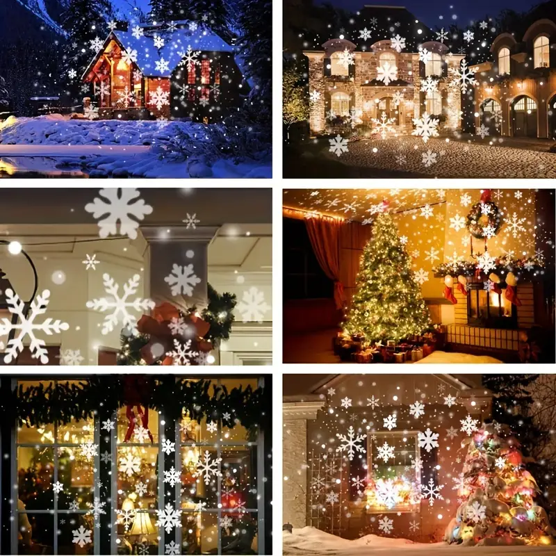 Kerstprojector LED Lichtshow Sneeuwvlokken voor Binnen en Buiten