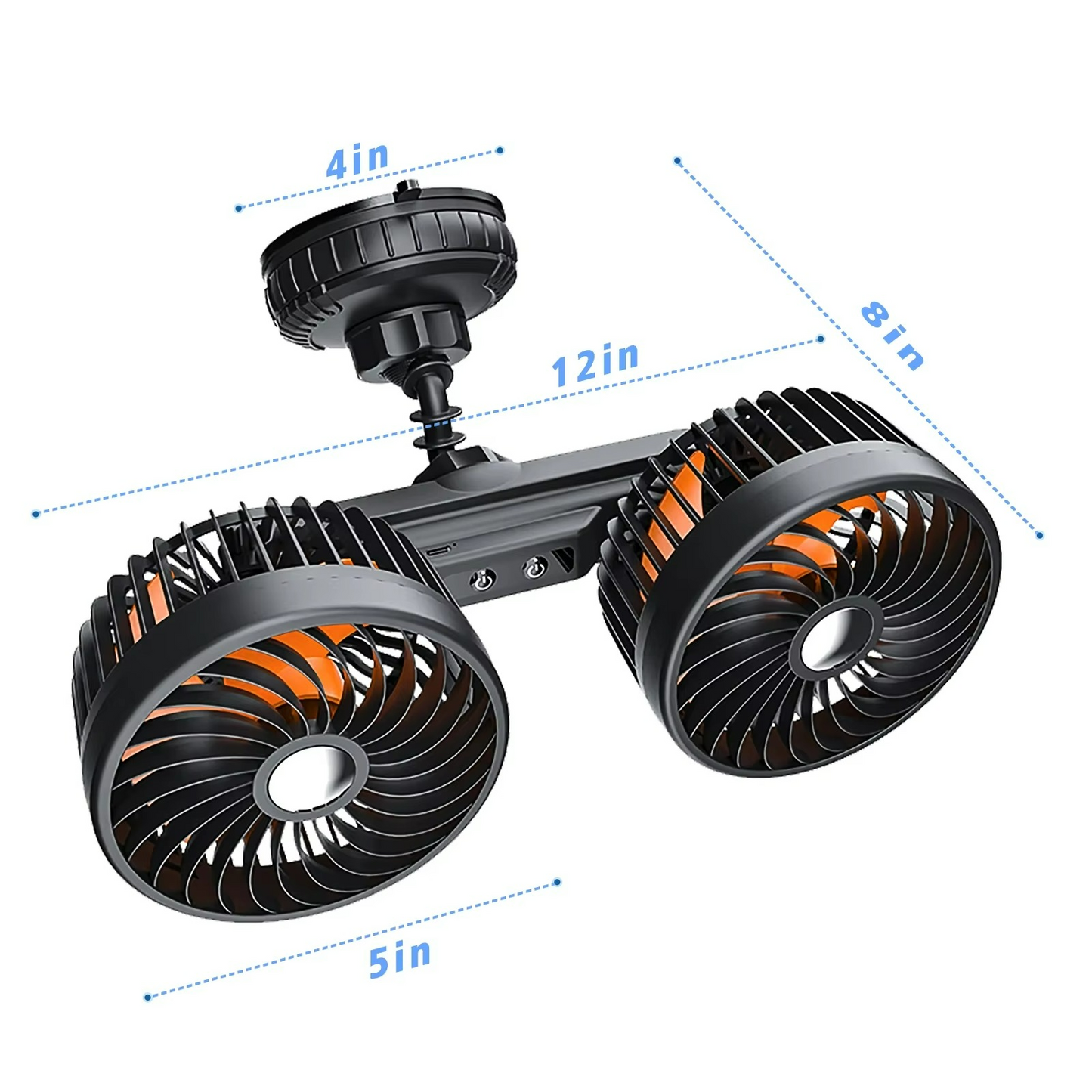 Draadloze Auto Ventilator 4000mAh met 3 Snelheden