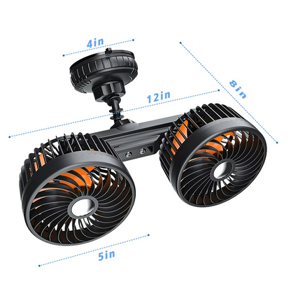 Draadloze Auto Ventilator 4000mAh met 3 Snelheden