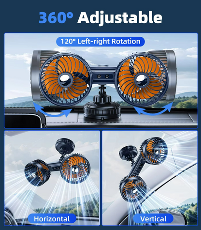Draadloze Auto Ventilator 4000mAh met 3 Snelheden