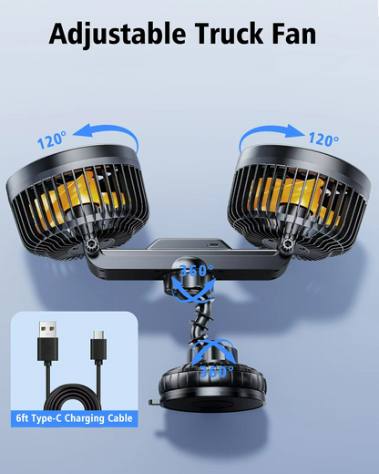 Draadloze Auto Ventilator 4000mAh met 3 Snelheden