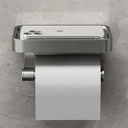 Toiletrolhouder Roestvrij Staal met Plankje voor Badkamer