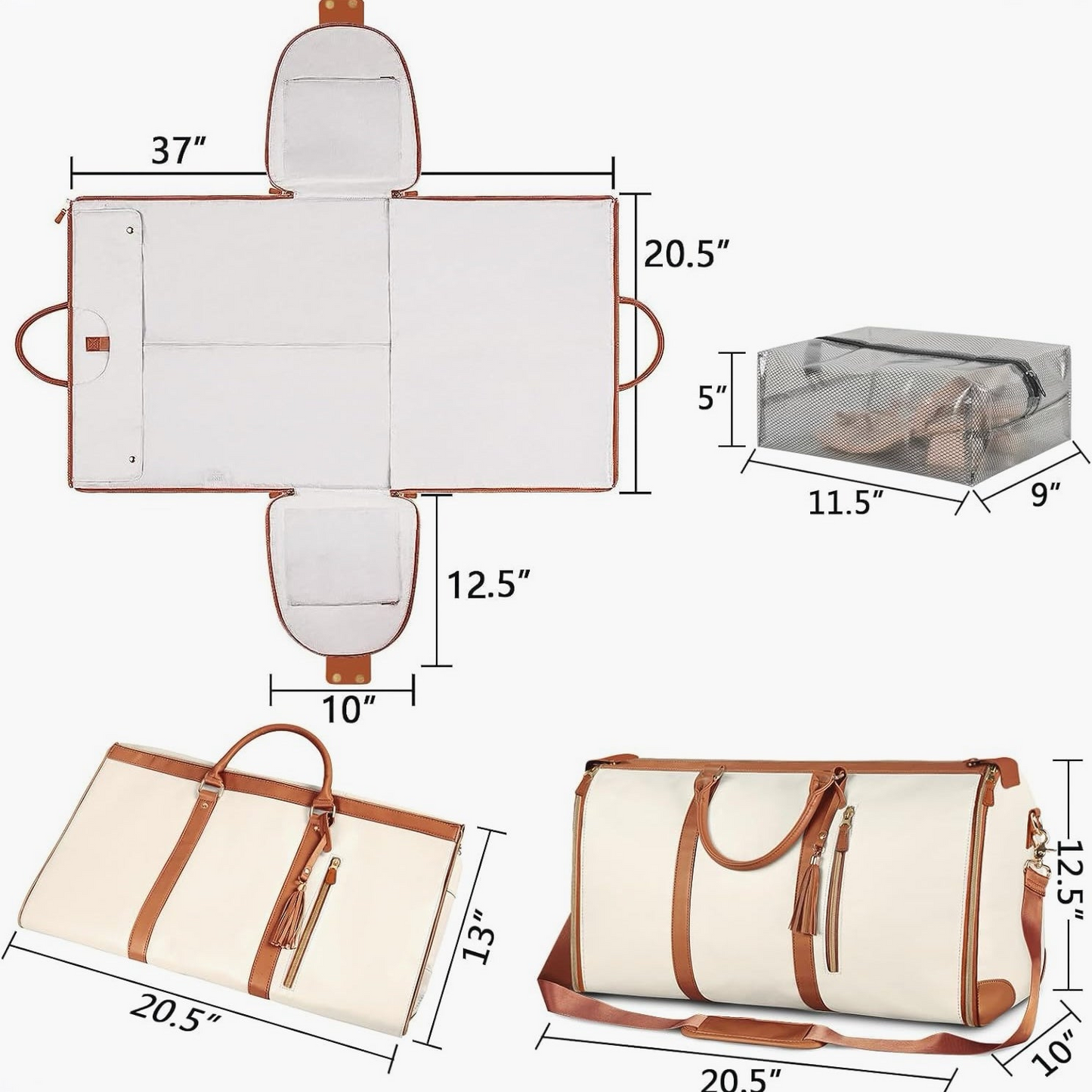 Waterdichte Opvouwbare Reiskledingzak FlexiFold