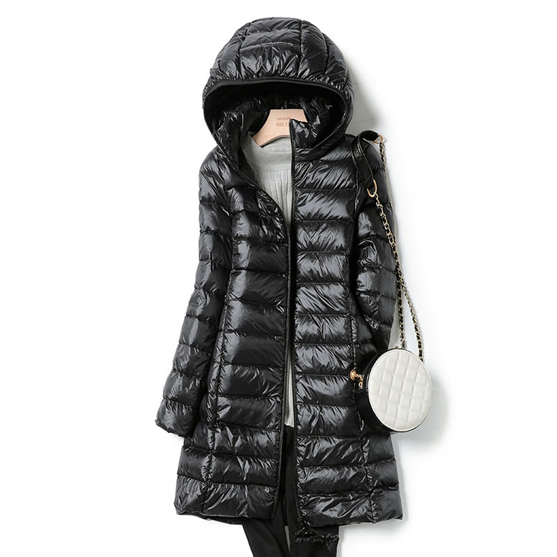 Dames Winterjas Warm Met Kap